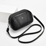 Casual Small Shoulder Bag Solid PU Leather Crossbody Packet Handbag