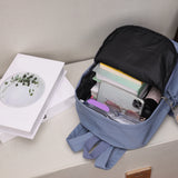 Casual Teenage School Girls Backpack Solid Colour Female Schoolbag