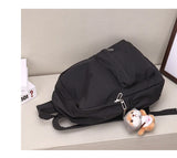 Casual Teenage School Girls Backpack Solid Colour Female Schoolbag