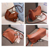 Small Square Shoulder Bag Soft PU Leather Crossbody Tote Handbag