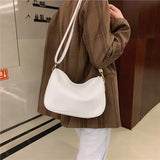 Small Square Shoulder Bag Soft PU Leather Crossbody Tote Handbag