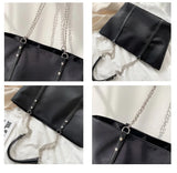 Nylon Chain Shoulder Bag Large Capacity Tote Handbag