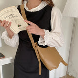 Shoulder Bucket Bag Women Pu Leather Crossbody Handbags