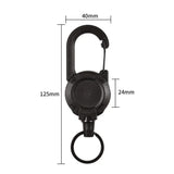 Round Hiking Buckle Backpack Key Holder Retractable Rebound