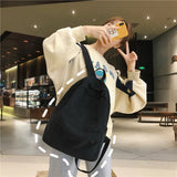 Canvas Women Backpack School Student Book Bag Travel