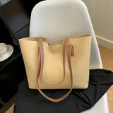 Large Capacity Tote Bags Women's Shoulder Bag Solid Versatile