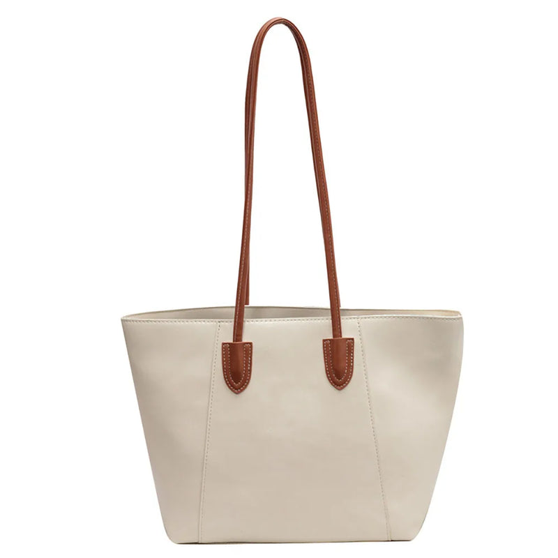 Vintage Pu Leather Large Capacity Tote Bag