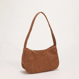 Corduroy Women's Small Underarm Bag Winter Ladies Chain Hobos Small Shoulder Bag
