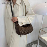Quilted Crossbody Bag Rhombus Pattern Top-handle Shopper Bag Women
