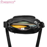 Soft Leather Crossbody Sling Bag Multi-Layer Pocket Zipper Travel Satchel