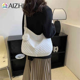 Nylon Quilted Crossbody Handbag with Small Purse for Women Girls