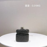 Mini Rhinestone Cross-body Bag Zipper Chain Small Square Party Decorative Bag