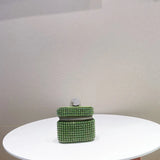Mini Rhinestone Cross-body Bag Zipper Chain Small Square Party Decorative Bag