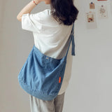 Denim Bag Female Students Shoulder Bag Large Capacity Crossbody Bag