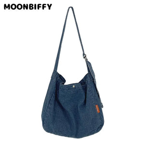 Denim Bag Female Students Shoulder Bag Large Capacity Crossbody Bag