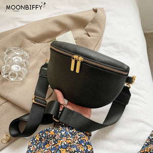 Women's Soft PU Leather Fanny Pack Waist Bag