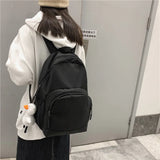 Nylon Women Backpack College Style Large Capacity Travel Rucksack School Bags