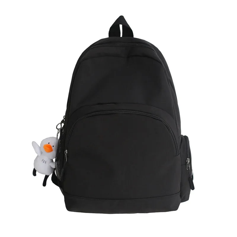 Nylon Women Backpack College Style Large Capacity Travel Rucksack School Bags