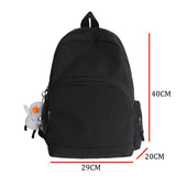 Nylon Women Backpack College Style Large Capacity Travel Rucksack School Bags