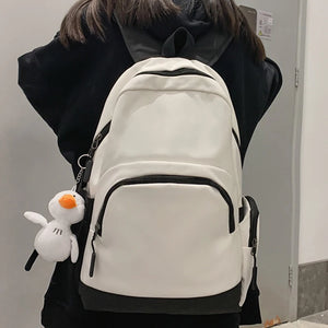 Nylon Women Backpack College Style Large Capacity Travel Rucksack School Bags