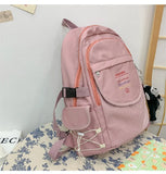 Casual Nylon Waterproof Backpack with Pocket Insert