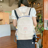Casual Nylon Waterproof Backpack with Pocket Insert