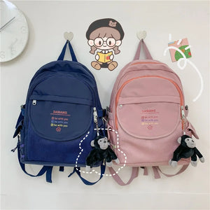 Casual Nylon Waterproof Backpack with Pocket Insert