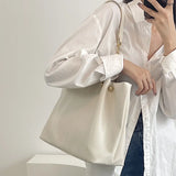 Women Chain Shoulder Bag Female Pu Leather Top Handle Bags Solid