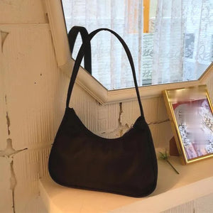 Fluorescent Green Nylon Hobos Shoulder Bag