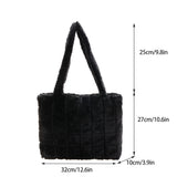 Soft Plush Hobos Shoulder Bag Winter Furry Clutch Handbag