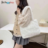 Soft Plush Hobos Shoulder Bag Winter Furry Clutch Handbag