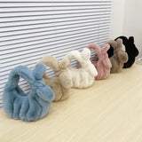 Soft Plush Hobos Shoulder Bags Winter Furry Ladies Clutch Handbag