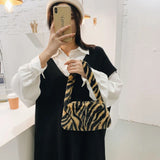 Plush Hobos Shoulder Bags Furry Ladies Clutch Purse Handbag