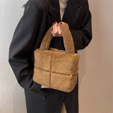 Soft Plush Shoulder Bag Furry Ladies Clutch Handbag
