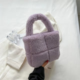 Soft Plush Shoulder Bag Furry Ladies Clutch Handbag