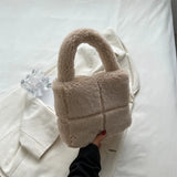 Soft Plush Shoulder Bag Furry Ladies Clutch Handbag