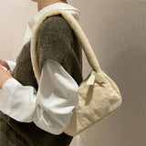 Furry Ladies Shoulder Bag Winter Plush Clutch Purse Handbag