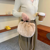 Soft Plush Shoulder Bags Furry Ladies Clutches Crossbody Purse Small Handbags