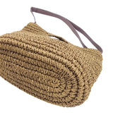 Straw-woven Bag Long Handle Handbags Hand-woven Flap