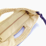 Straw-woven Bag Long Handle Handbags Hand-woven Flap