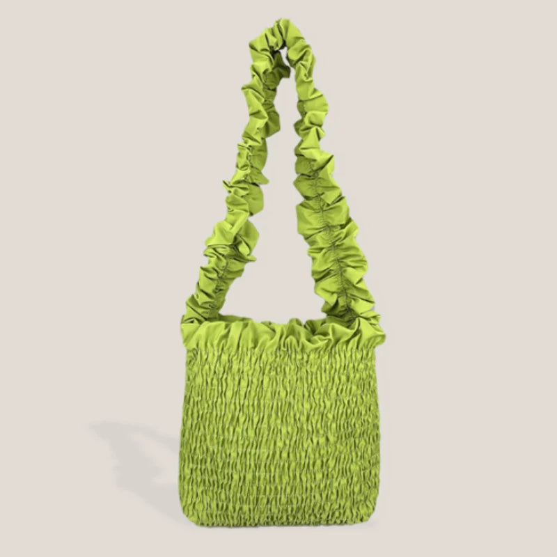 Versatile Women Handbag Shoulder Bag Pleated Small Bag