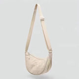 Women's Half Moon Messenger Bag Crossbody Chest Bag Nylon Shoulder Handbag