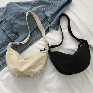 Canvas Shoulder Bag Girls Casual Crossbody Handbag