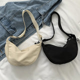 Canvas Shoulder Bag Girls Casual Crossbody Handbag