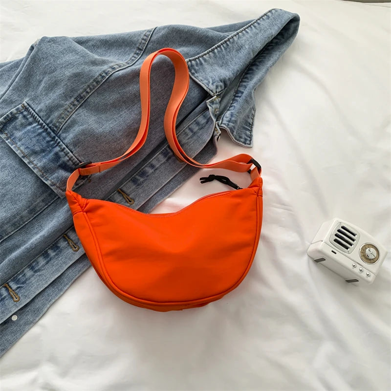 Canvas Shoulder Bag Girls Casual Crossbody Handbag