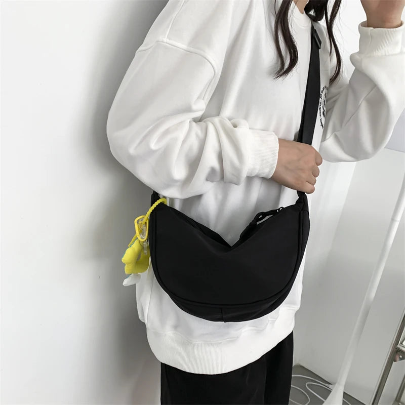 Canvas Shoulder Bag Girls Casual Crossbody Handbag