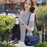 Soft Leather Women Shoulder Bag Multi-Layer Pocket Solid Zipper Satchel