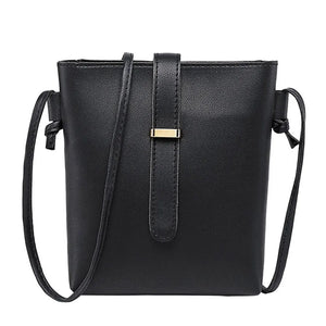 Leather Bucket Bag Women Shoulder Handbag Crossbody Tote