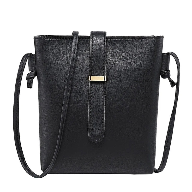 Leather Bucket Bag Women Shoulder Handbag Crossbody Tote