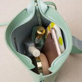Leather Bucket Bag Women Shoulder Handbag Crossbody Tote
